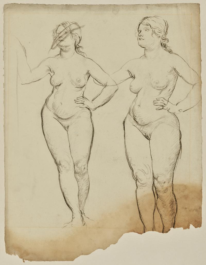 Two Sketches of a Standing Woman