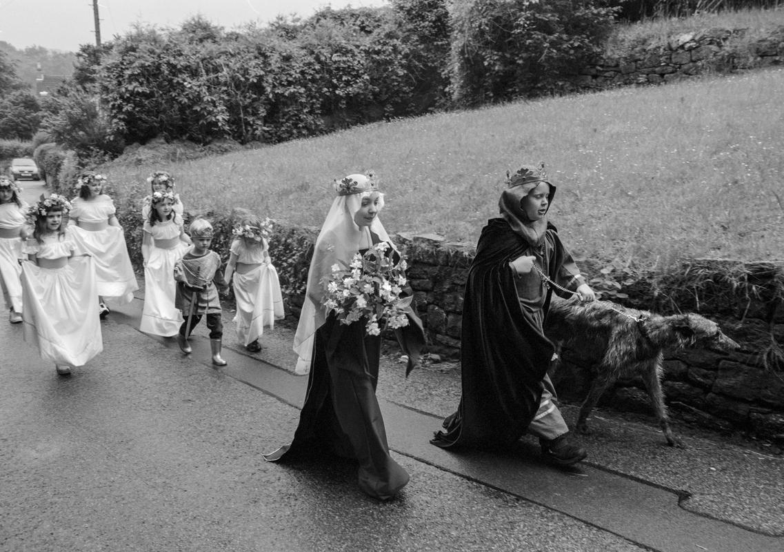 GB. WALES. Tintern. Queen&#039;s Jubilee parade. 2002.