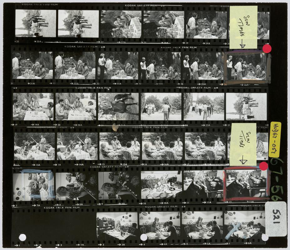 Contact sheet of Jane Fonda for Sunday Times