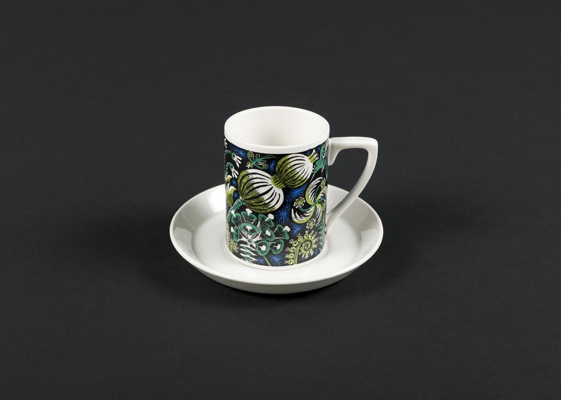 coffee cup and saucer. 1970 ca