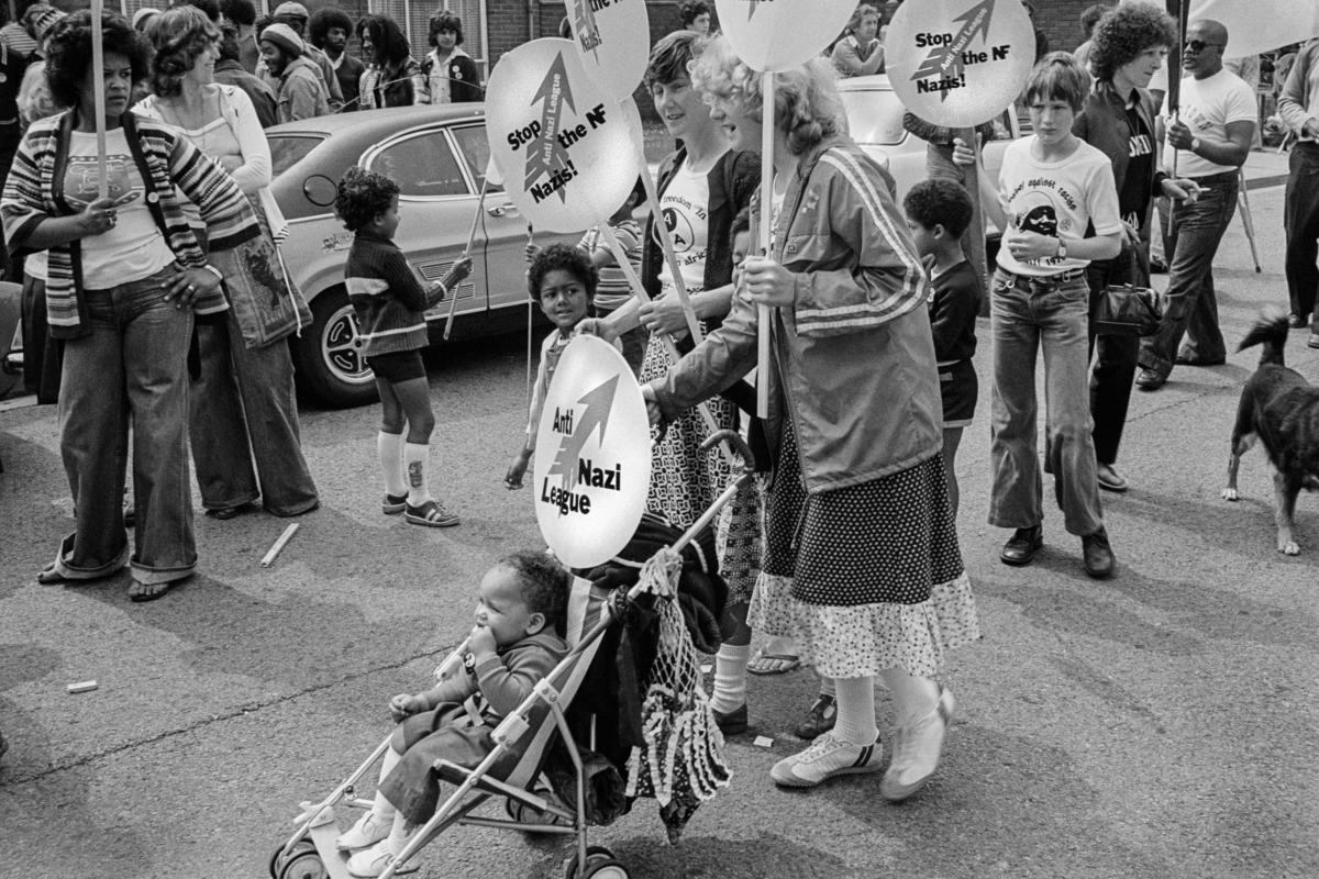 GB. WALES. Cardiff. Bute town. March against racism. 1978.