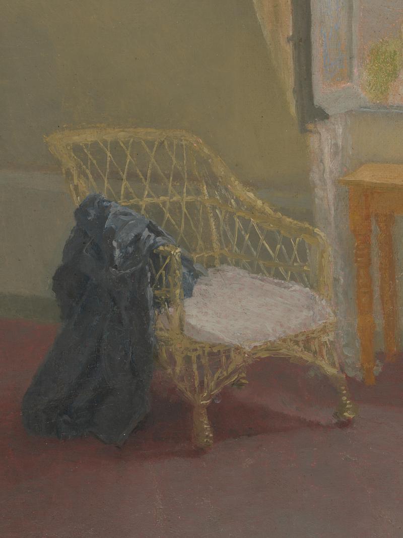 A corner of the artist's room in Paris