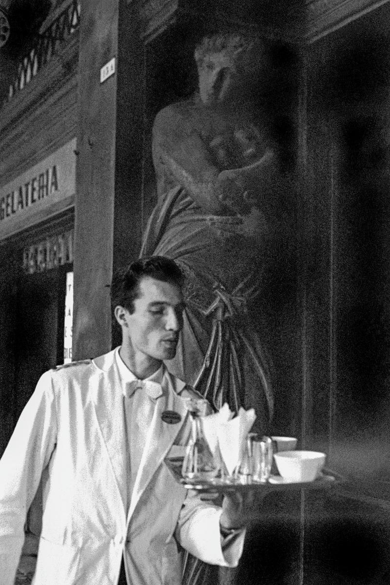 ITALY. Venice. Coffee waiter. Piazza S Marco. 1964.