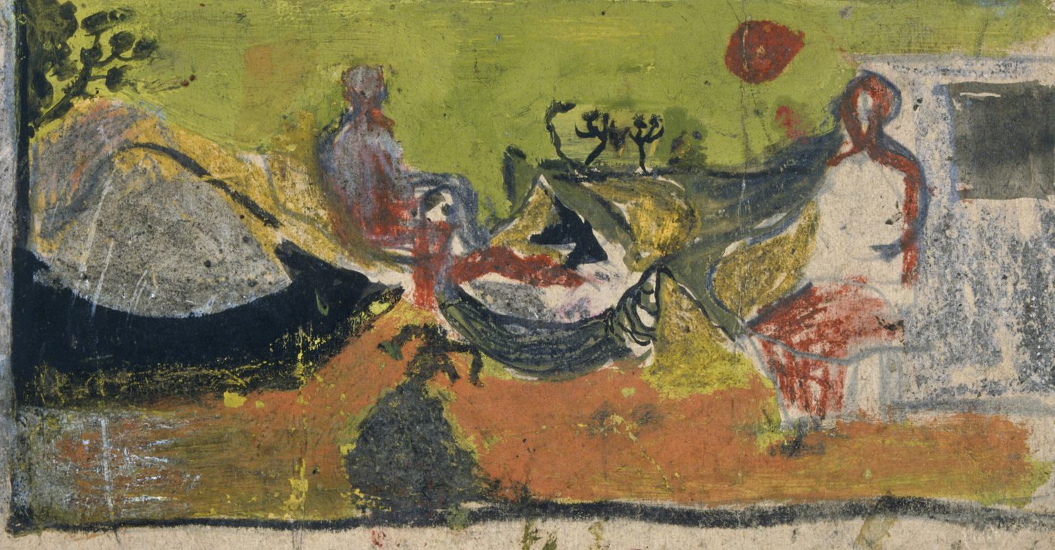 Two Figures in a Garden