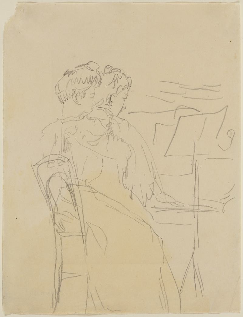 Two Women Playing Violin and Piano