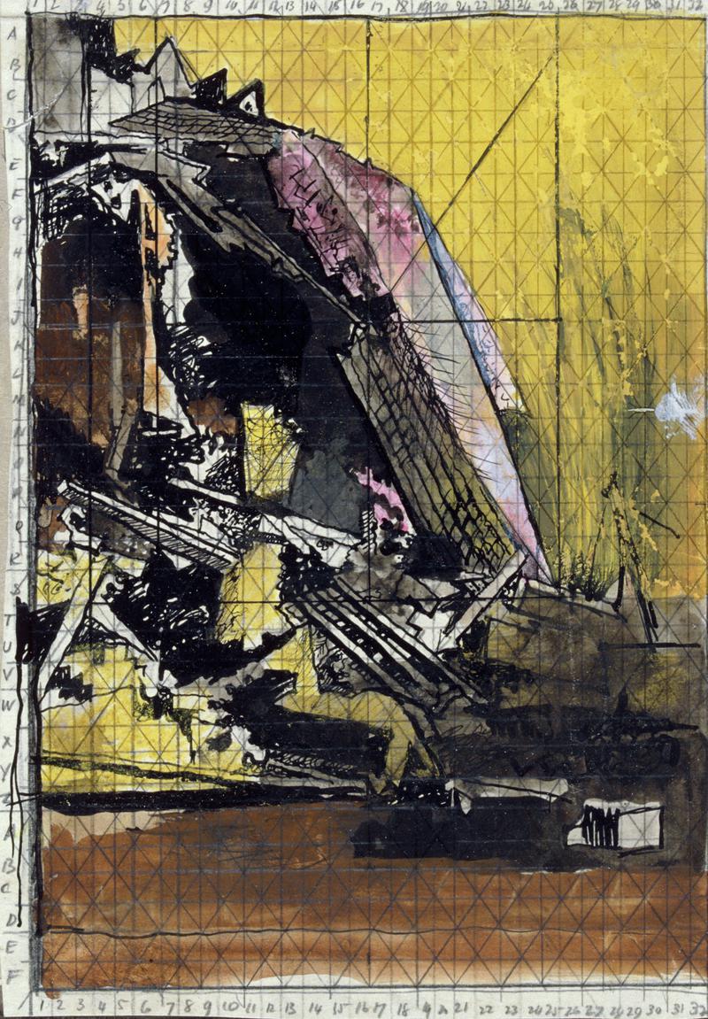 Collapsed roof study (study for Devastation) c.1940