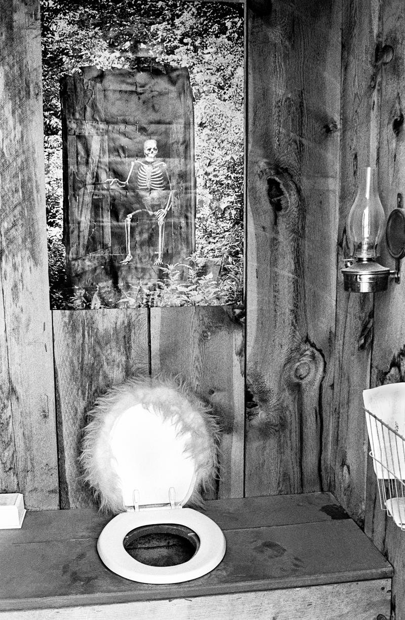 USA. ARIZONA. Cattle ranch (Fish).  The outside rest room. 1980