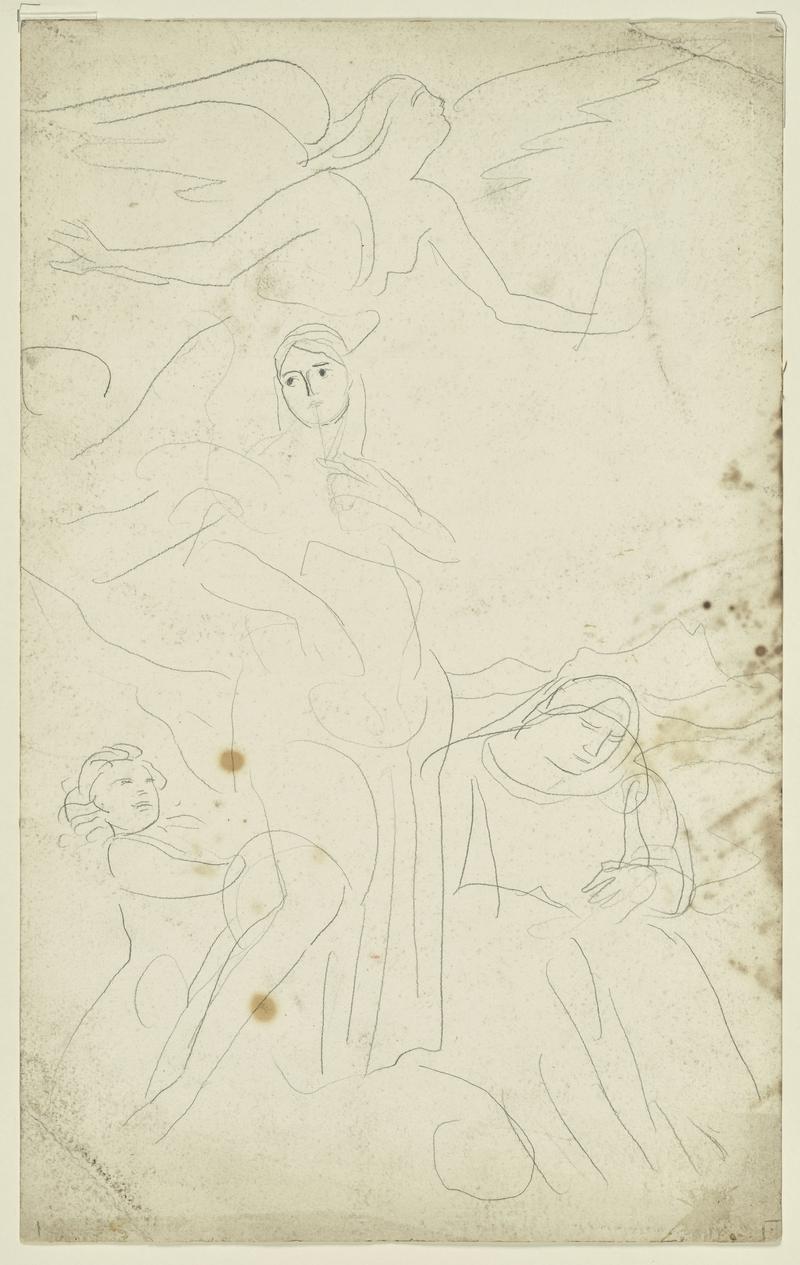 Woman and Child with an Angel