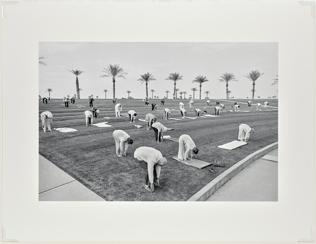 Sun City Outdoor group fitness early in the morning in the retirement Sun City. Arizona