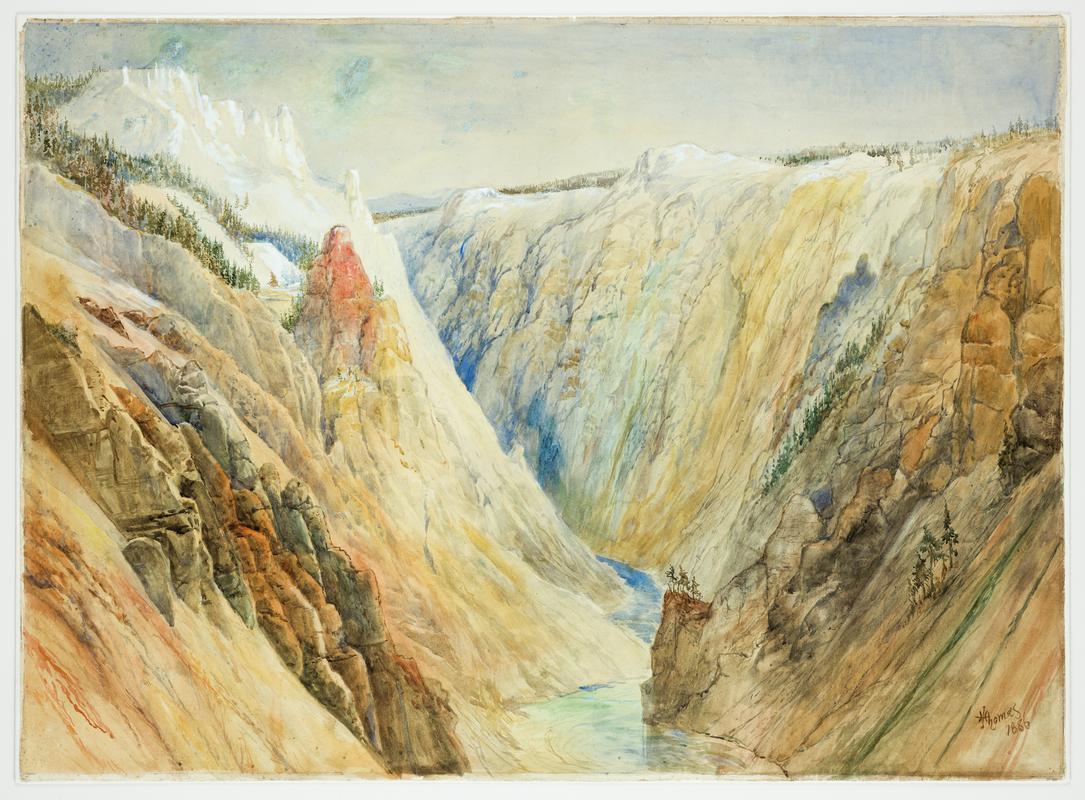 The Great Canyon of the Yellowstone from the lower fall