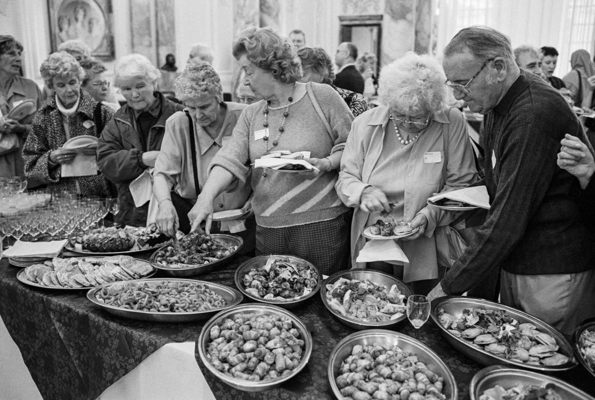 GB. WALES. Cardiff. Lunch at the Older persons Conference in the City Hall. 2004.