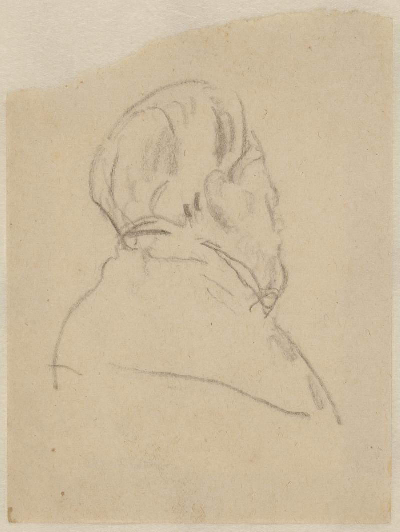 Study of right side of man's head