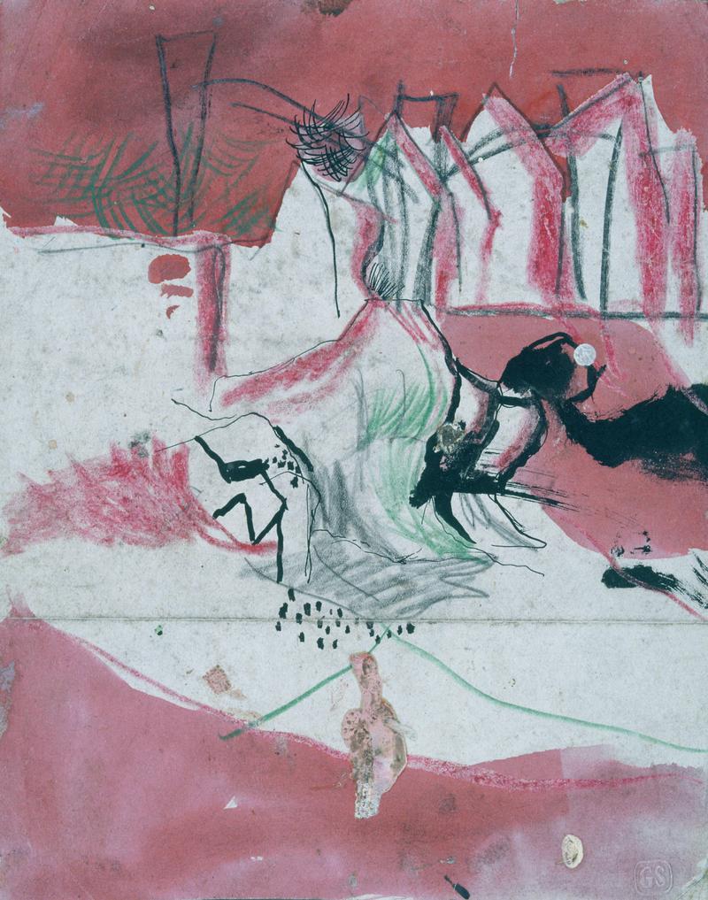 Landscape, pink ground