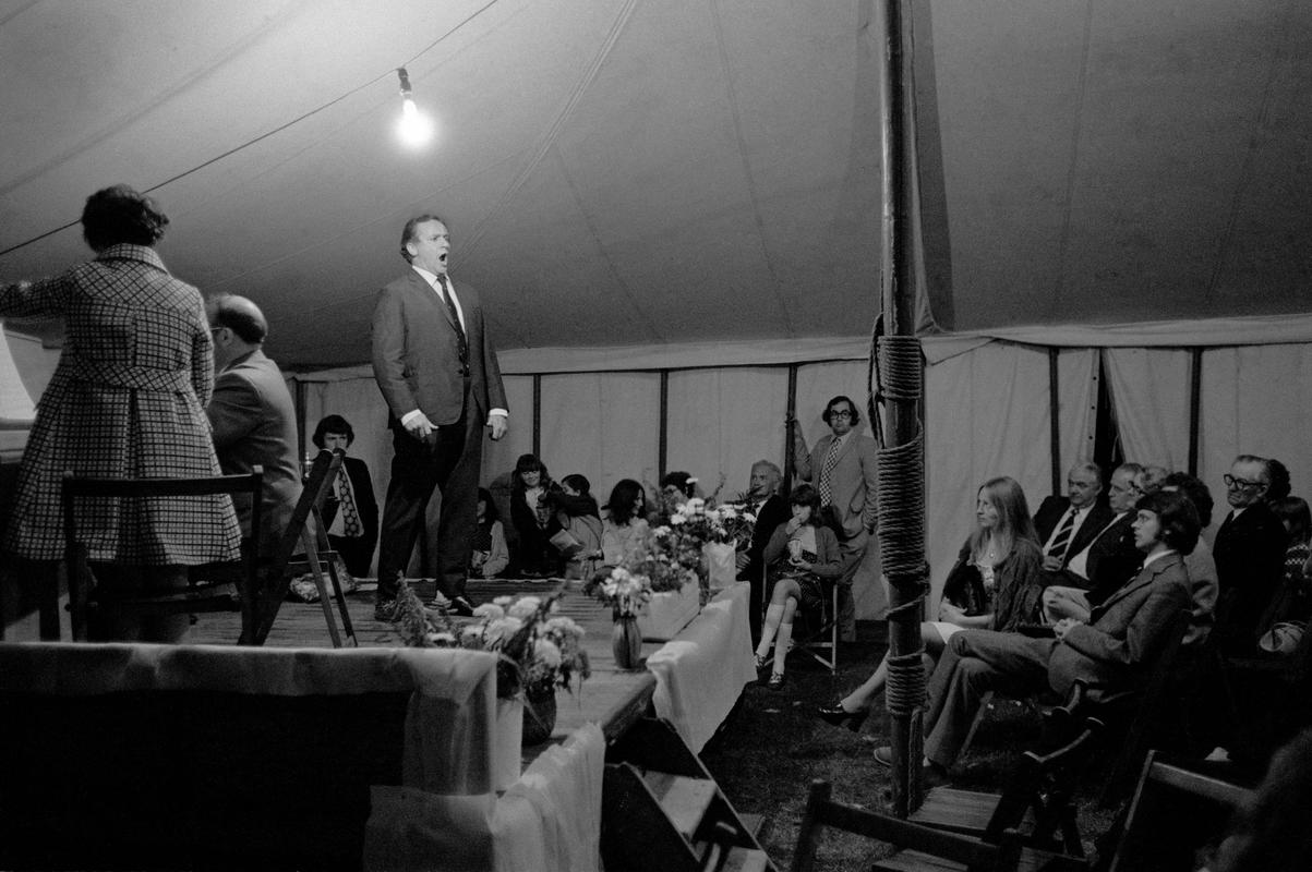 GB. WALES. Upper Chapel. Local tent Eisteddfod. 1973.