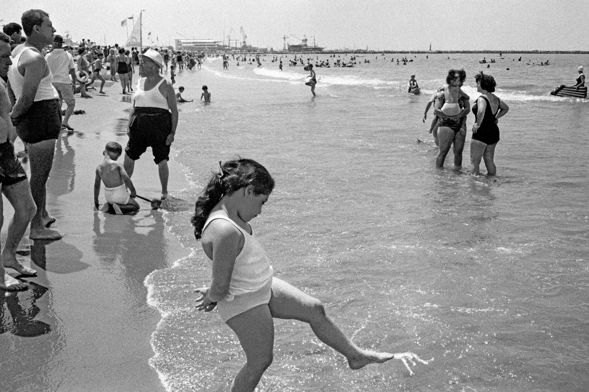 ITALY. Viareggio. Beach scene. 1964.