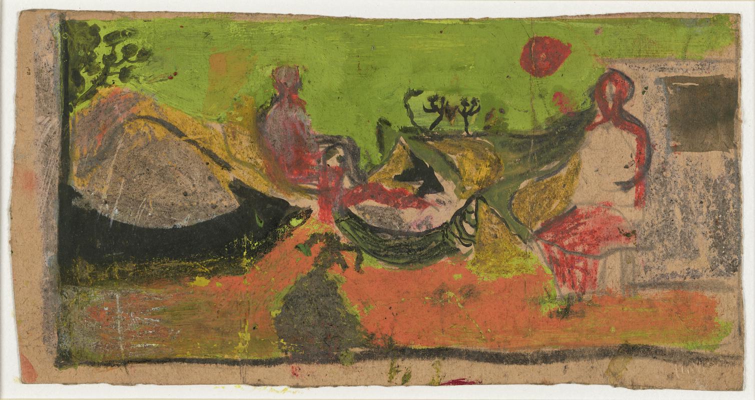 Two Figures in a Garden