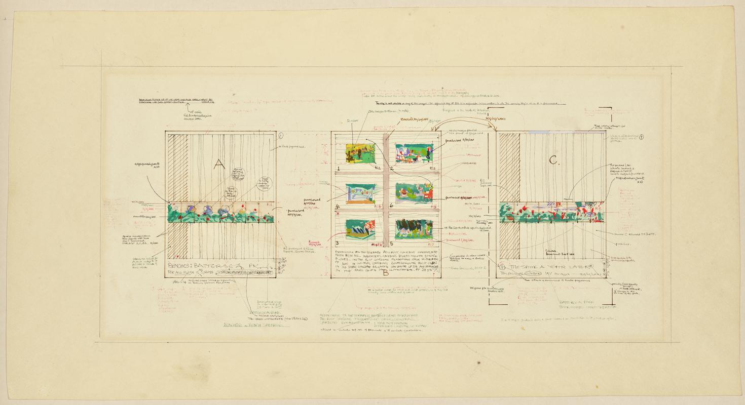 Study for Tate painting, &#039;The Benches&#039;