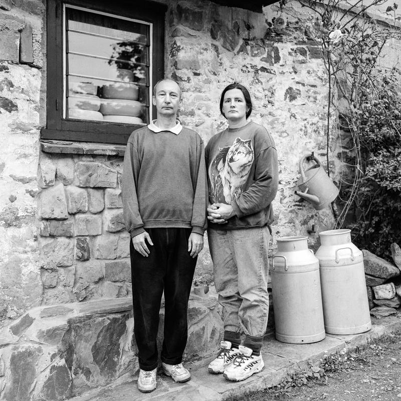 Mr &amp; Mrs John Savage-Onstweder. Photo shot: Llandysul, 31st May 1999. JOHN SAVAGE- ONSTWEDER - Place and date of birth: Rotterdam 1949. Main occupation: Farmhouse Cheese Maker. First language: Dutch. Other languages: English. Lived in Wales: Since 1981. PATRICE SAVAGE - ONSTWEDDER - Place and date of birth: Rotterdam, 1958. Main occupation: Farmhouse Cheese Maker. First language: Dutch. Other languages: English. Lived in Wales: Since 1981.