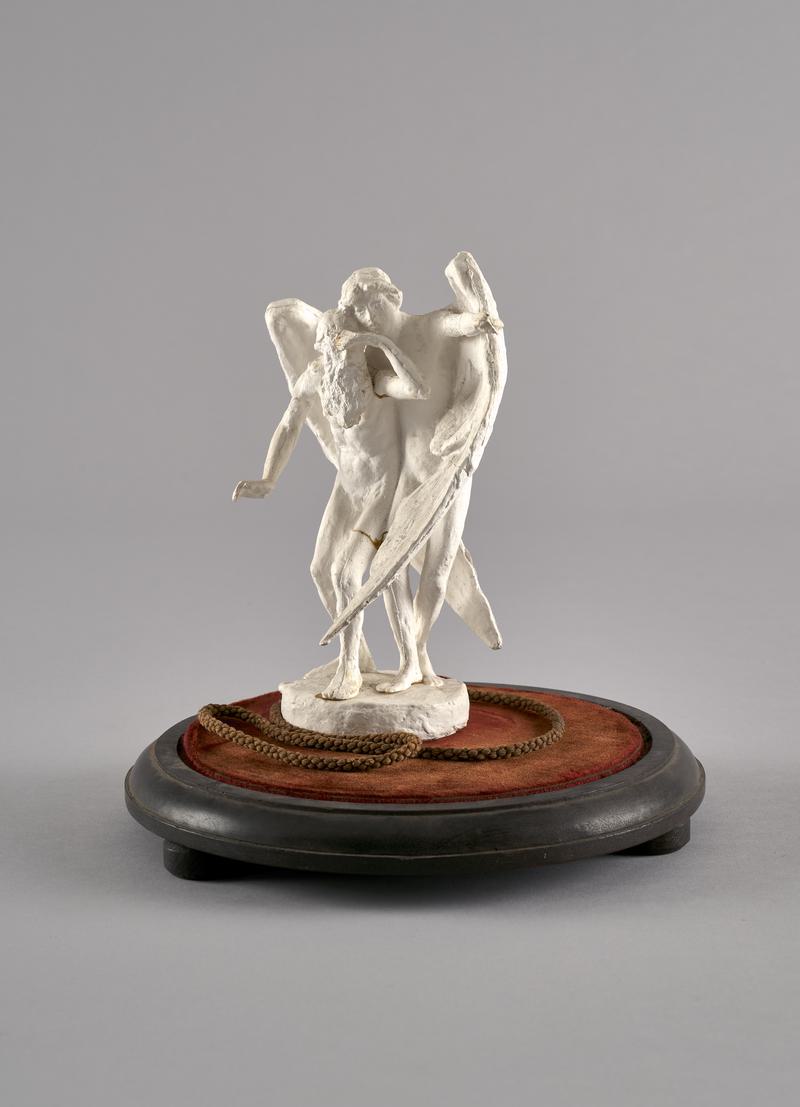 Old man and angel