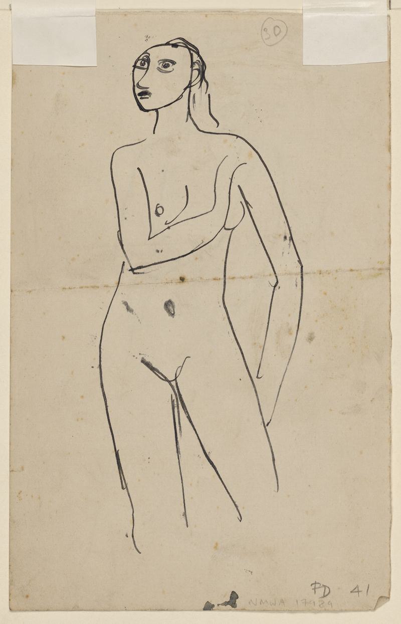 Woman in a long-sleeved Dress