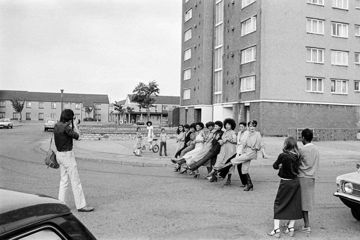 GB. WALES. Cardiff. Butetown. Fashion shoot. 1979.