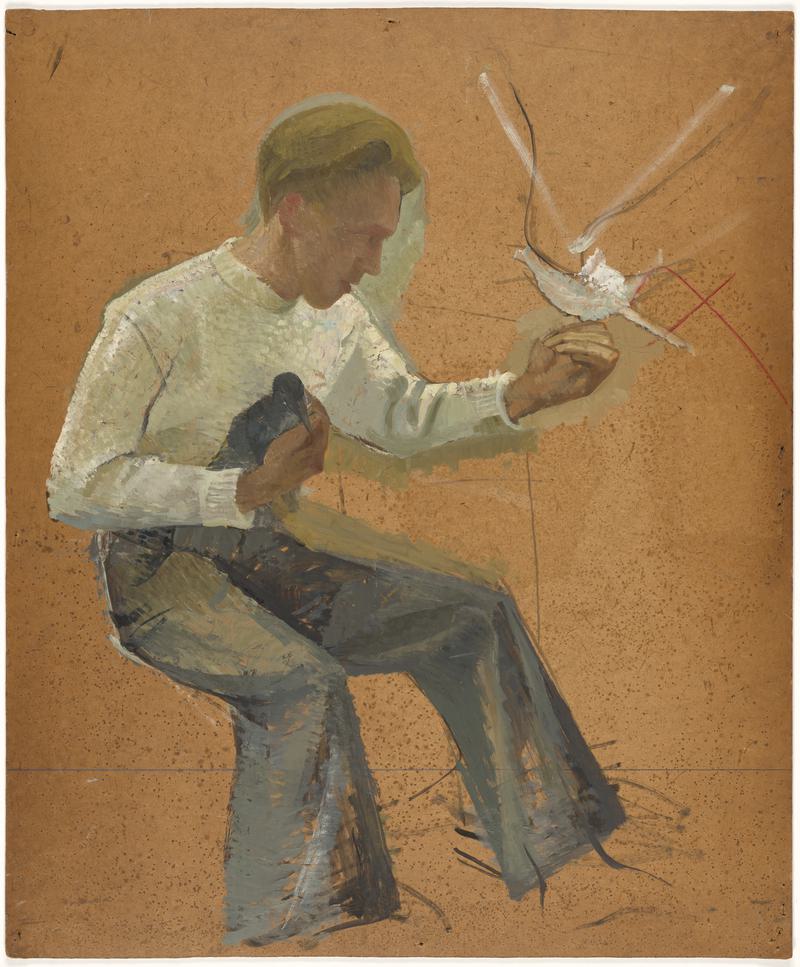 Man with birds