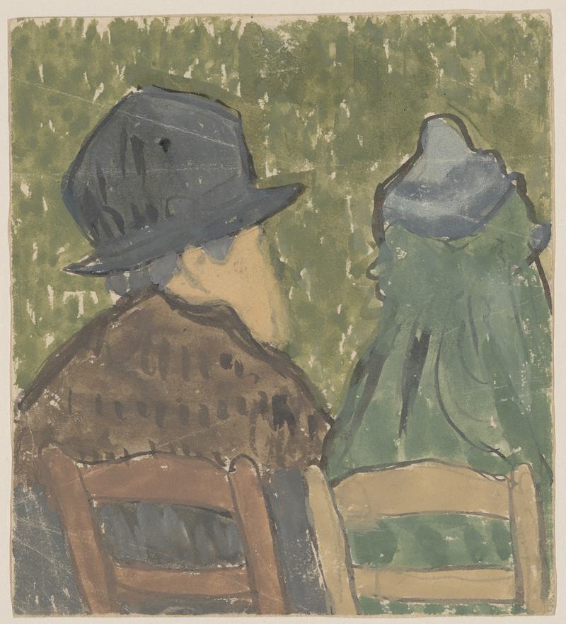 Two figures in church