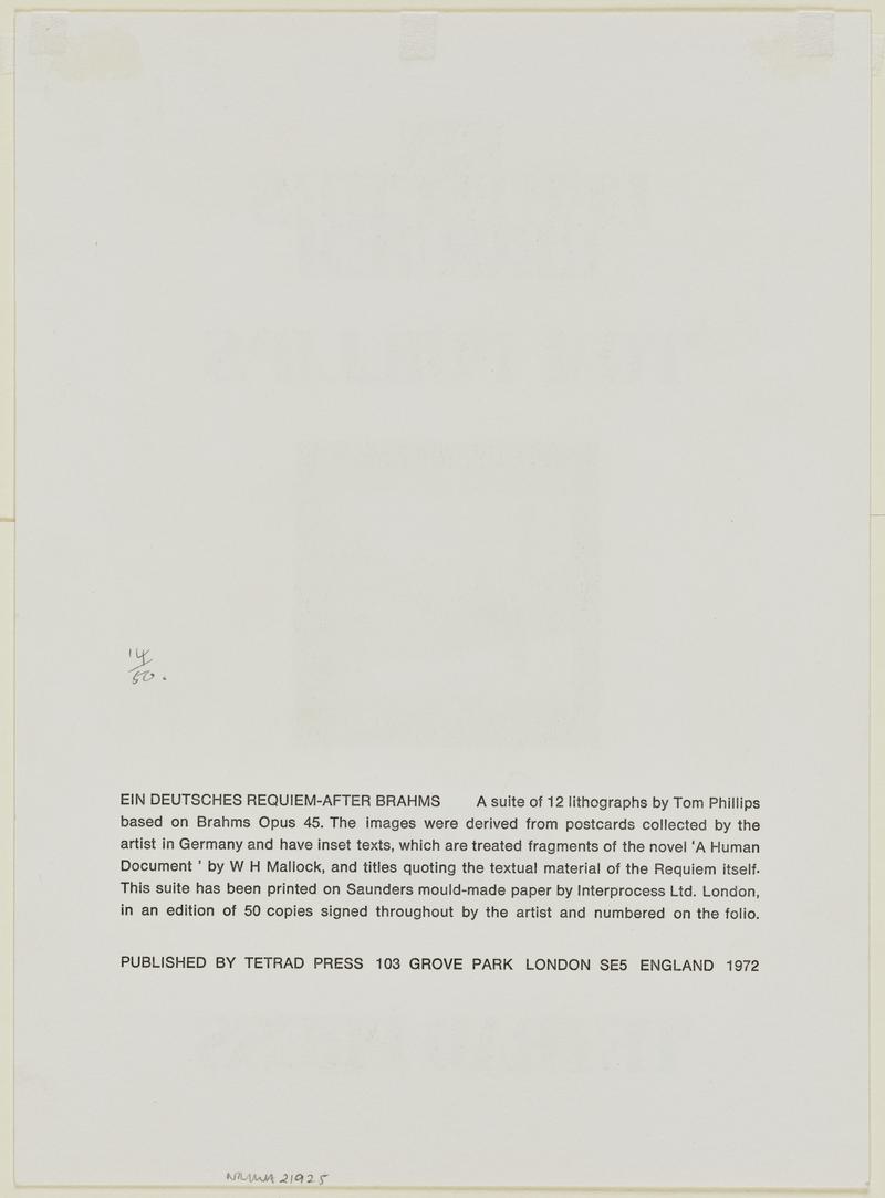 Ein Deutsches Requiem: Title Page
