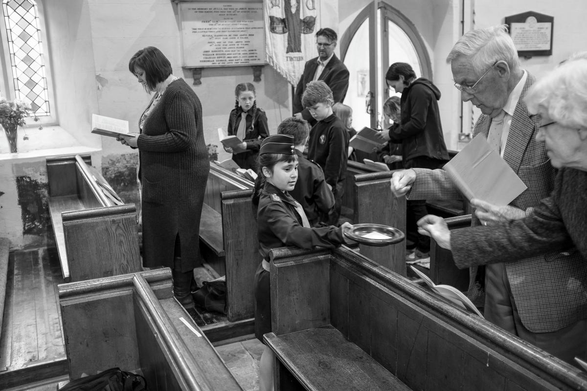 GB. WALES. Tintern. Dedication of new Church Lads&#039; &amp; Church Girls&#039; Brigade colours. 2015.