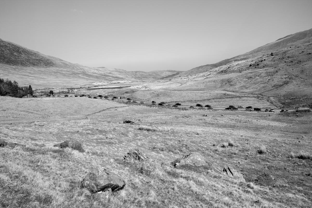 GB. WALES. East of Llanberis Pass where it joins the A498. 2009.