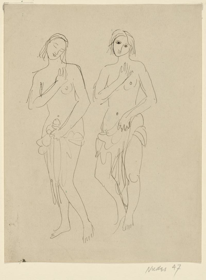 Two Studies of a Standing Girl