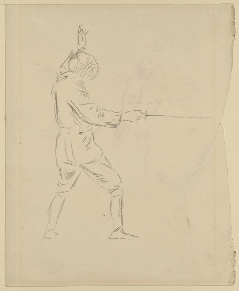 Man fencing