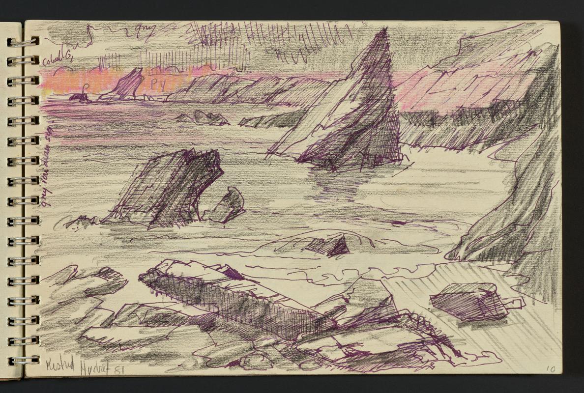 Sketchbook: Monk Haven, Kestrel Bay & Te Deum, machinery, seals