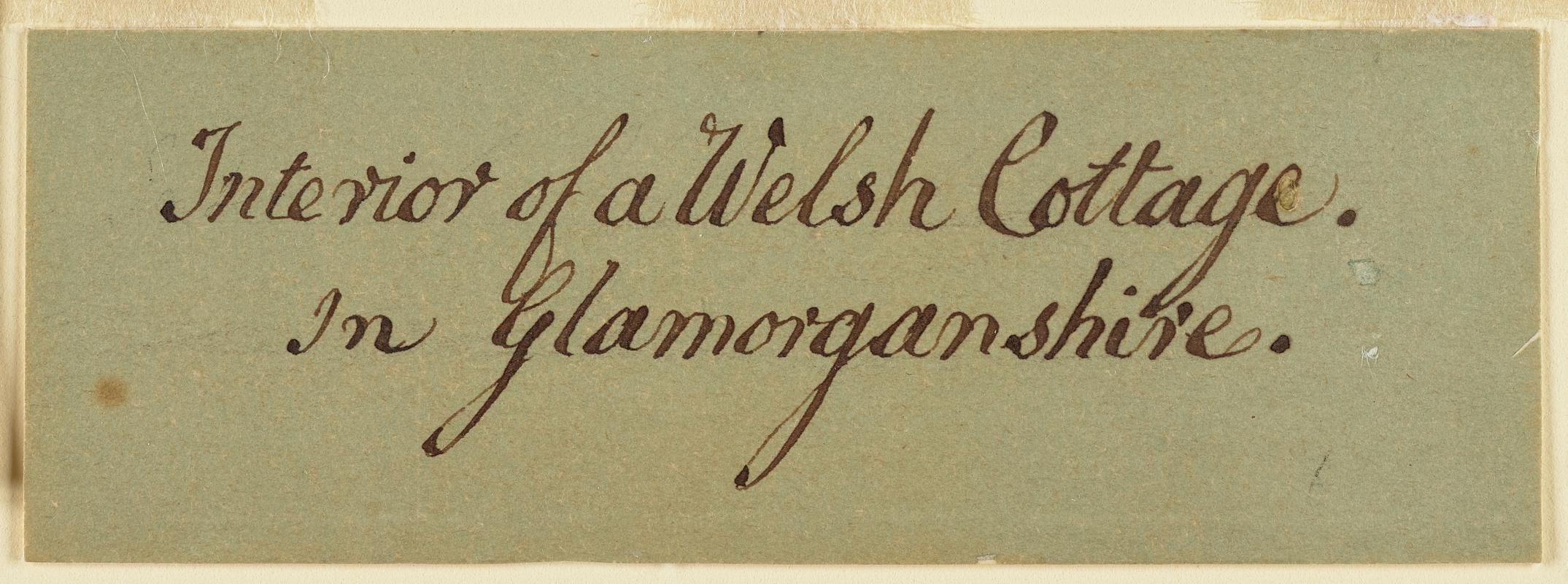 Interior of a welsh cottage in Glamorganshire