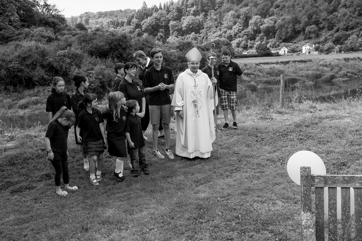 GB. WALES. Tintern. 10 year anniversary of Rev Nora with the Bishop in attendance. 2014.