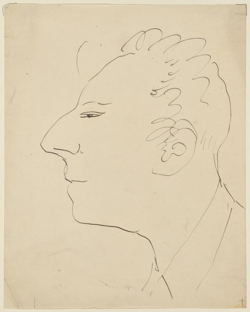 Caricature Sketch of a Man&#039;s Head