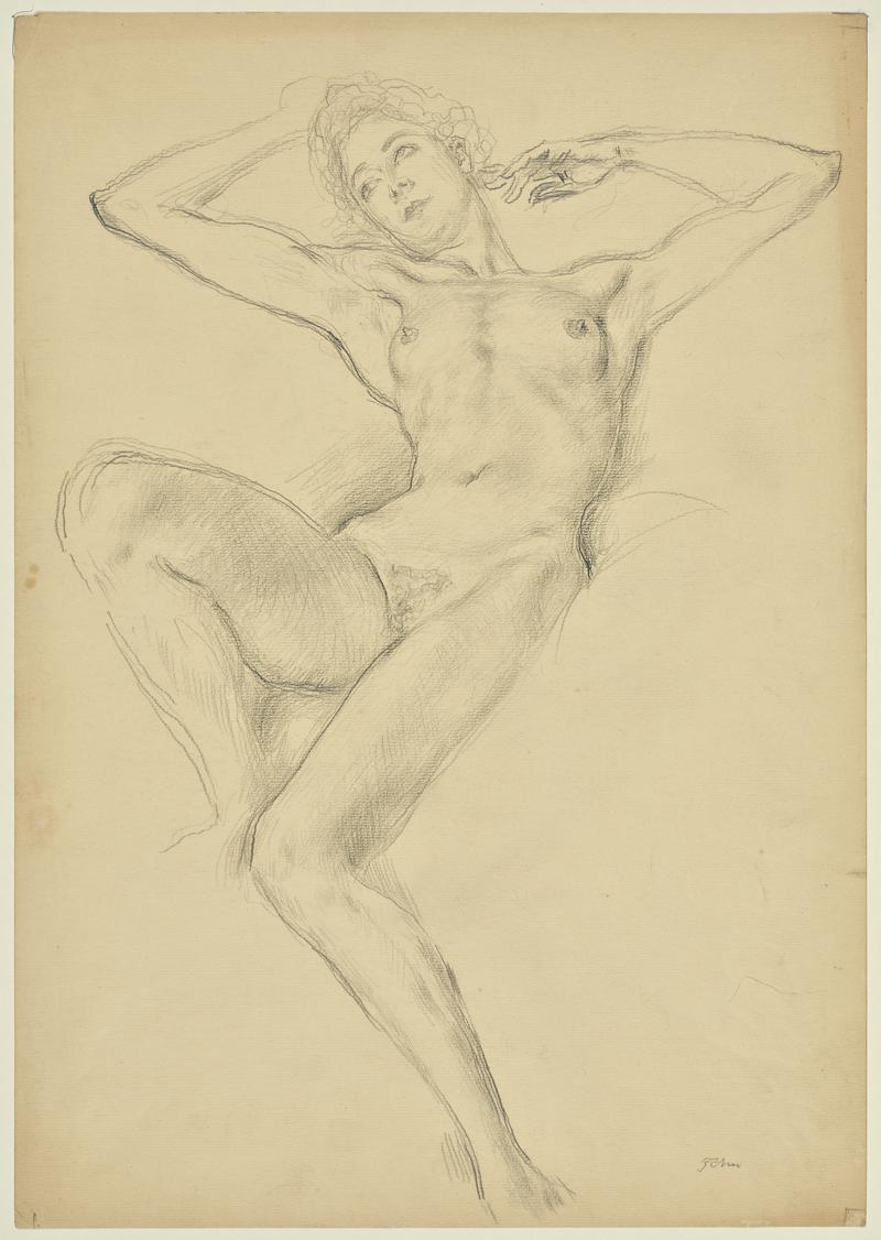 Woman Lying on a Couch