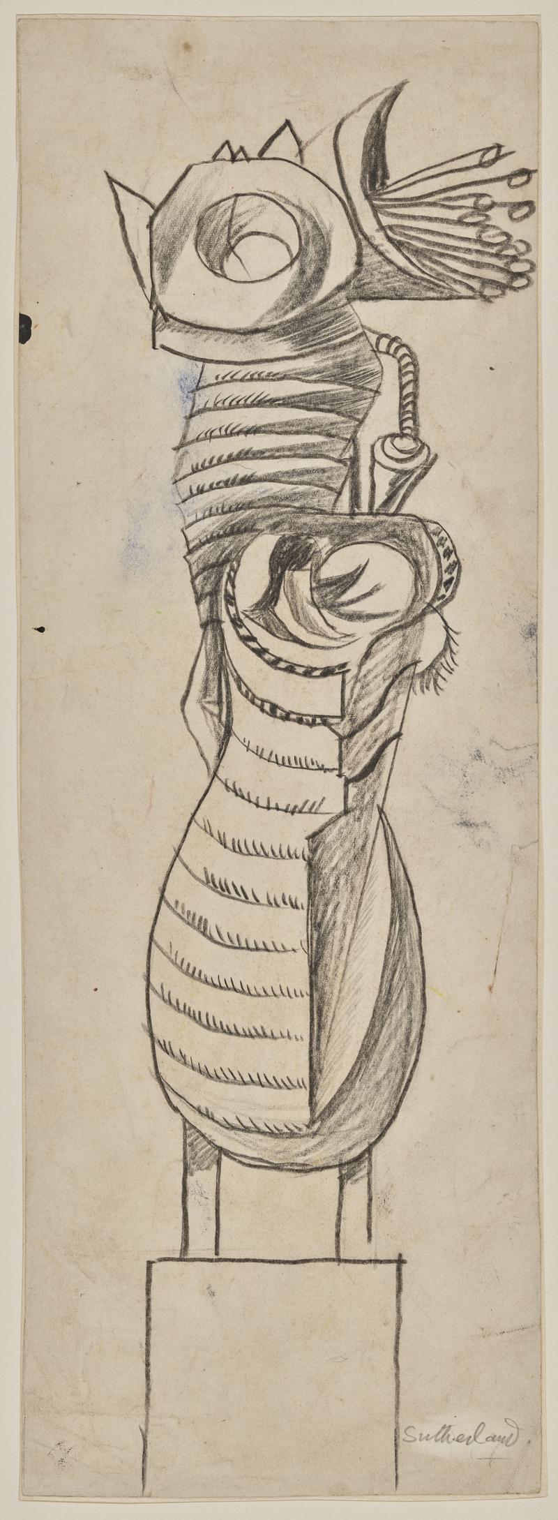 Study for form against a hedge