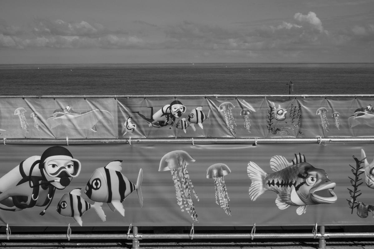 GB. WALES. Aberystwyth. The sea front. 2014