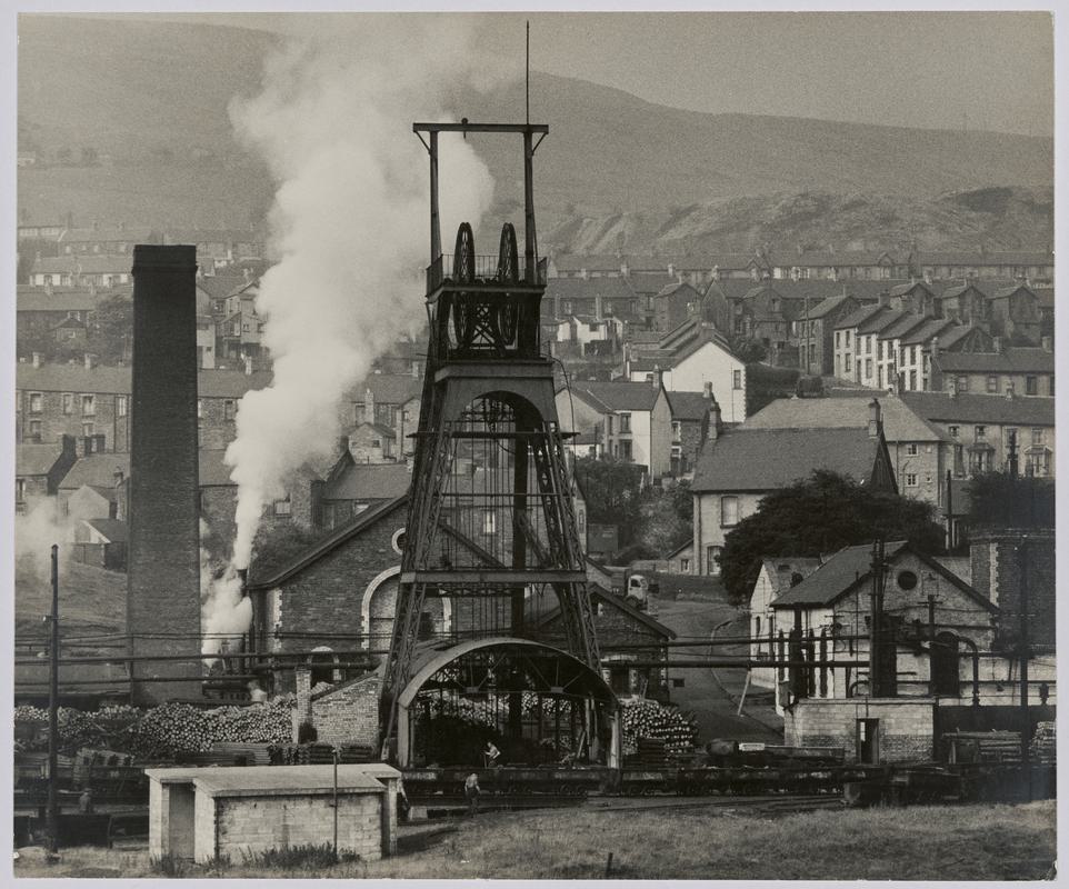 &quot;South Wales, Rhondda, 1955&quot; - Photograph of colliery, South Wales