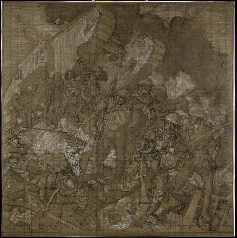 Study for 'Tank in Action'