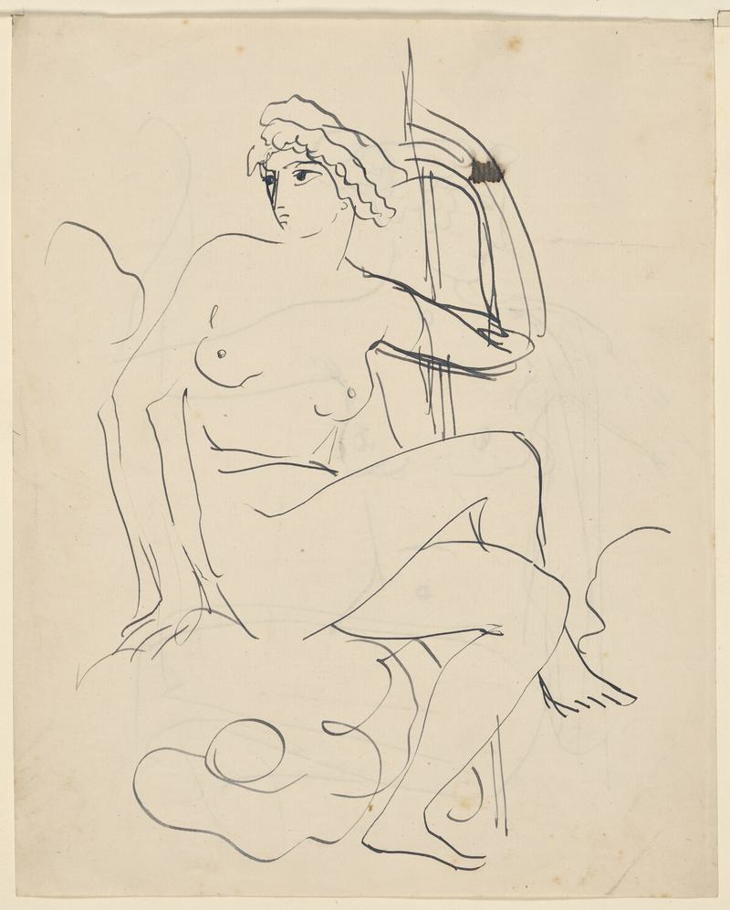 Seated Woman with a Staff