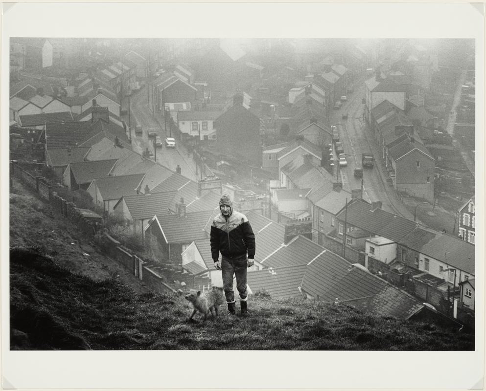 Man with dog, 1993 near Pontypridd