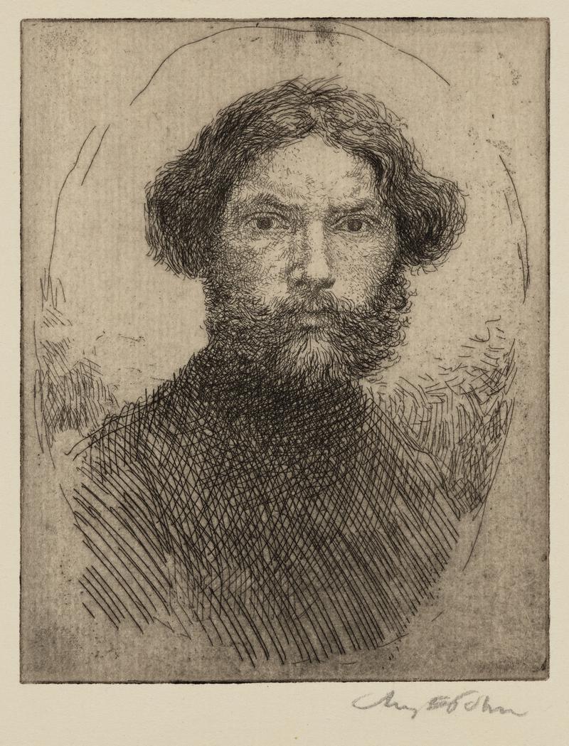 Self Portrait (bust, in oval)