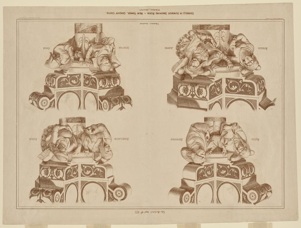 Corbels in Summer Smoking Room, Cardiff Castle