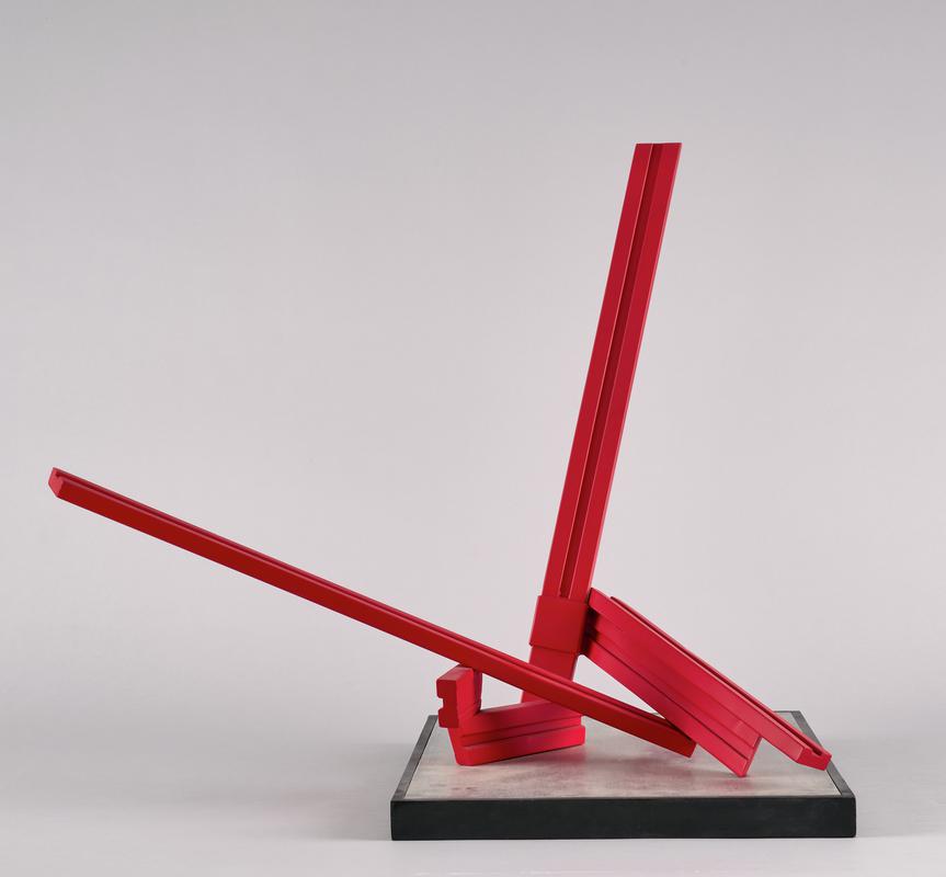 Red steel maquette for sculpture