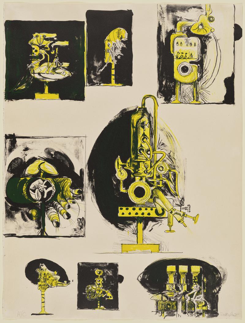 Sheet of studies, comparisons: organic and machine forms