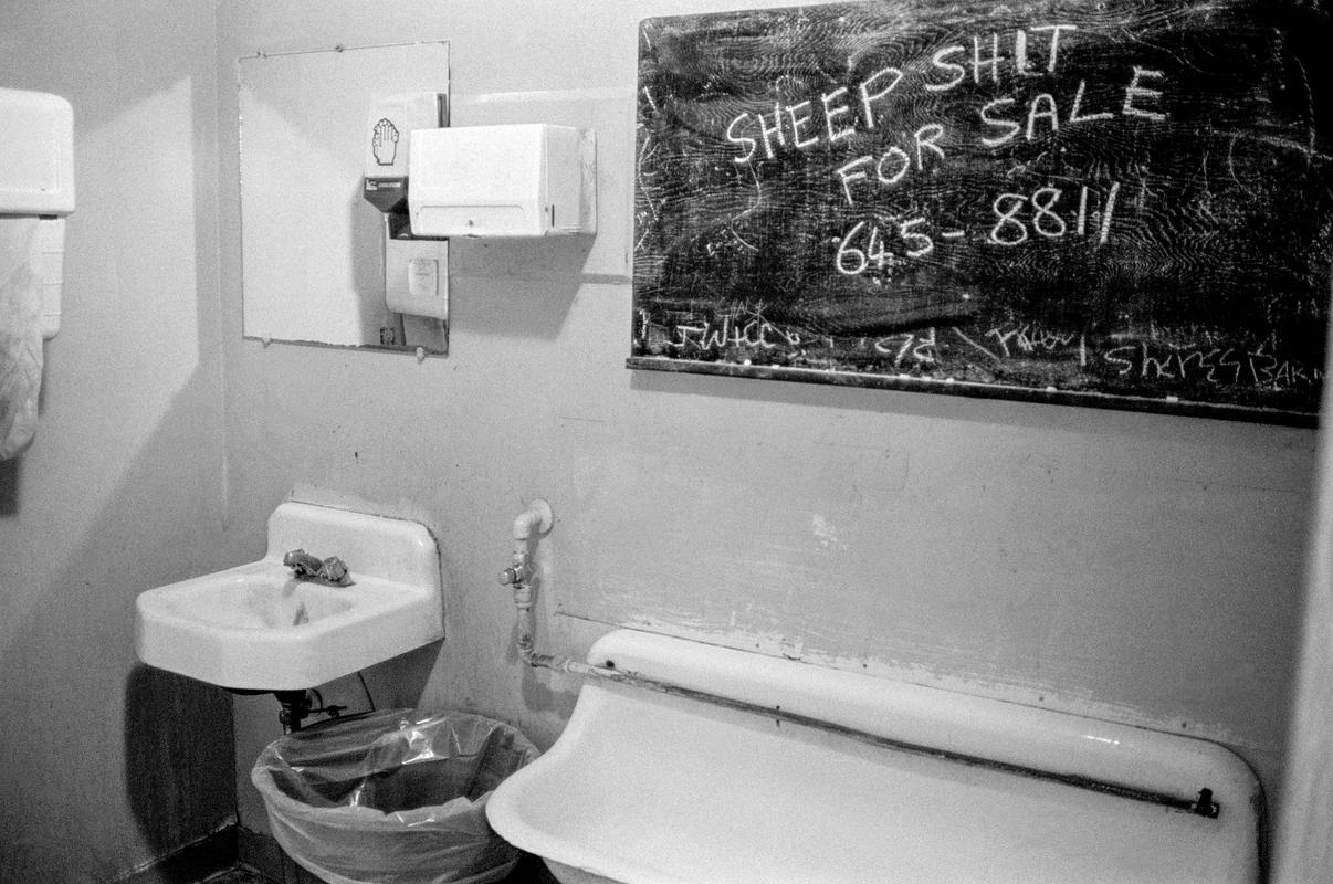 USA. ARIZONA. General.  Rest room in cafe in Montezuma. 1980.
