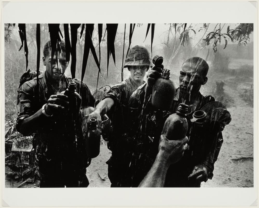 G.I.&#039;s filling water bottles, Vietnam, 1968