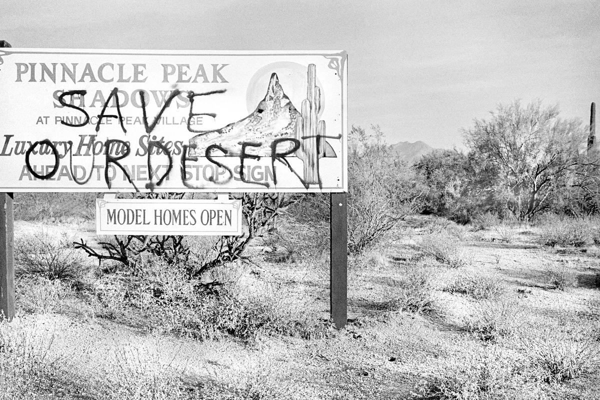 USA. ARIZONA. South Phoenix desert landscape. Ariziona has a strong conservation movement. 1979.